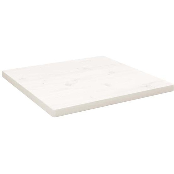 Dessus de table blanc 50x50x2,5 cm bois de pin massif