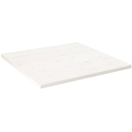 Dessus de table blanc 90x90x2,5 cm bois de pin massif
