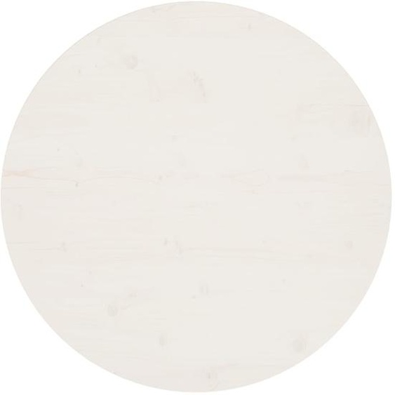 Dessus de table Blanc Ø80x2,5 cm Bois de pin massif