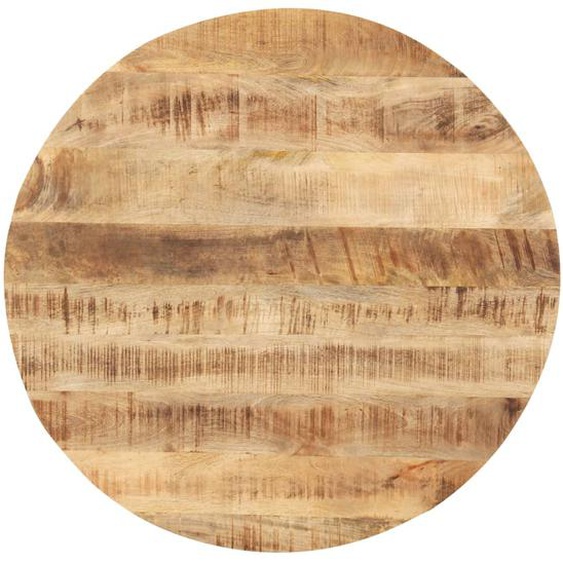 Dessus de table Bois de manguier solide Rond 25-27 mm 70 cm