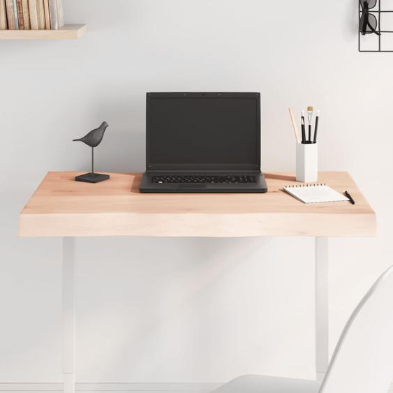 Dessus de table bois massif non traité bordure assortie