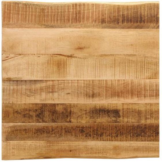 Dessus de table bord vivant 60x60x2,5 cm bois de manguier brut