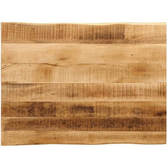 Dessus de table bord vivant 80x60x3,8 cm bois de manguier brut