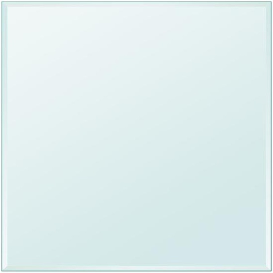 Dessus de table carré en verre trempé 700 x 700 mm