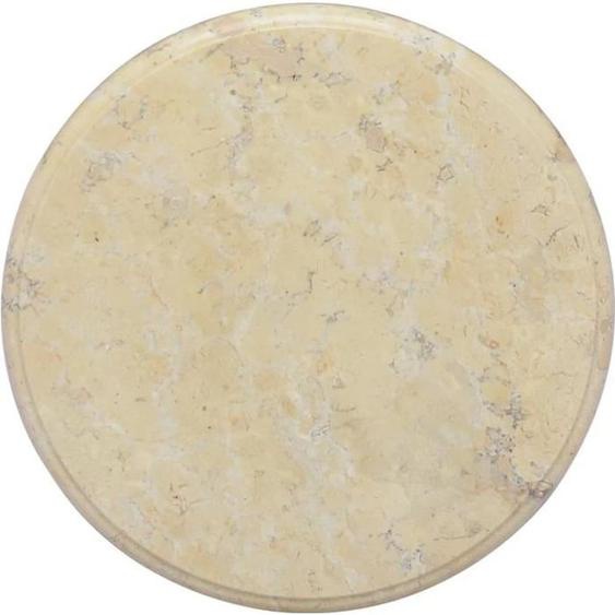 Dessus de table en marbre crème - VidaXL - Ø40x2,5 cm - Contemporain - Rond - Finition mate