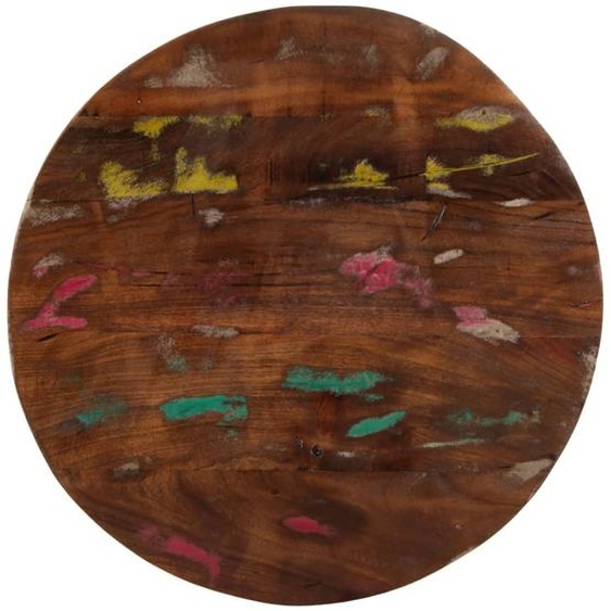 Dessus de table Ø 50x1,5 cm rond bois massif de récupération