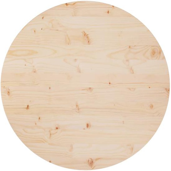 Dessus de table Ø80x2,5 cm Bois de pin massif