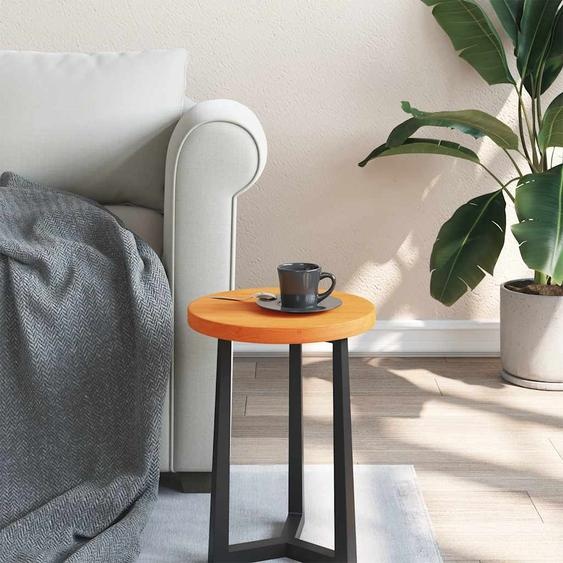 Dessus de table rond cire marron Ø30x2,5 cm bois de pin massif