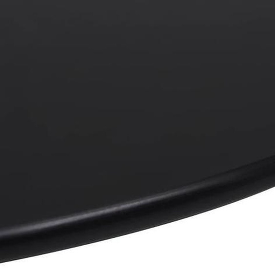 Dessus de table rond - CUQUE - 900 mm - Verre trempé - Noir - Épaisseur 10 mm