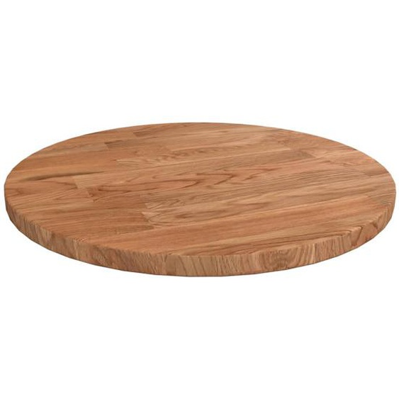 Dessus de table rond Marron clair Ø30x1,5 cm Bois chêne traité