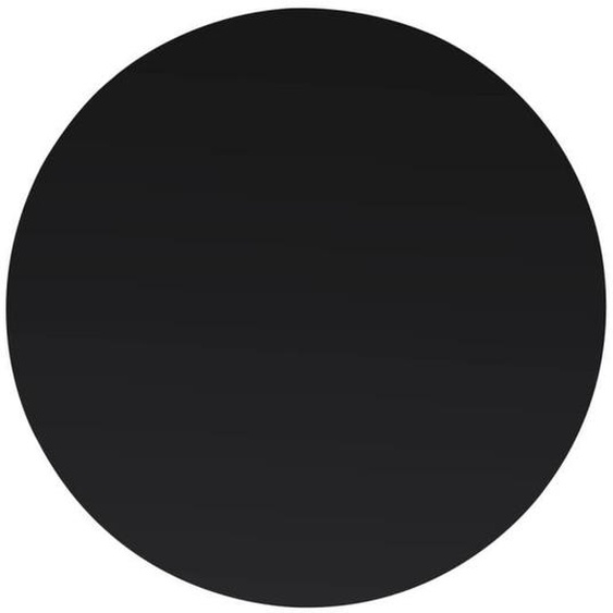 Dessus de table rond - V GEBY - Verre trempé - 600 mm - Noir - Haute qualité