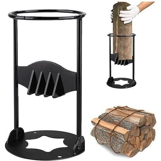 Déstockage Fendeuse Allumée Au Bois De Chauffage,Fendeuse Bûches Manuelle,Cale en Fonte Fendue Allumée Au Bois Chauffage ,Black(21cm31cm)