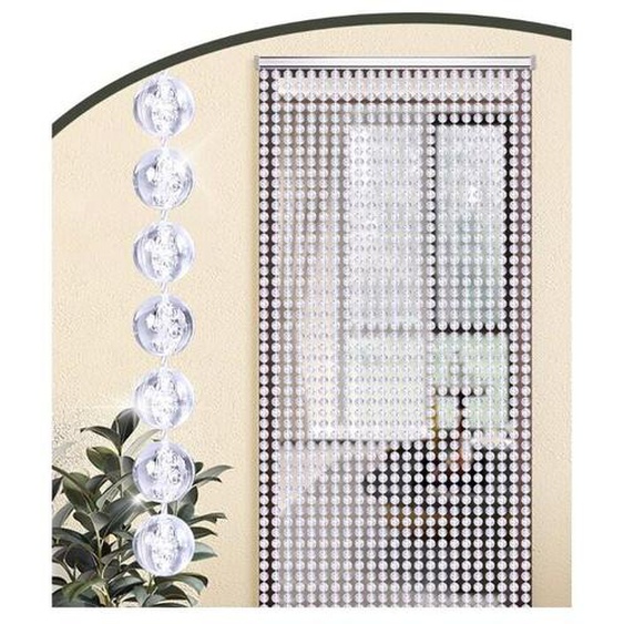 Déstockage Rideau de porte en perles transparentes 80 x 180 cm