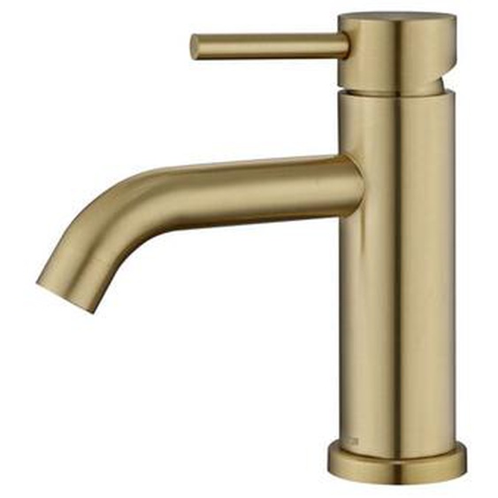 DETBOM Robinet Salle de Bain Mitigeur Monocommande Lavabo Mitigeur de Lavabo Eau Chaude et Froide Réglable Robinetterie en Acier Inox Doré Classique