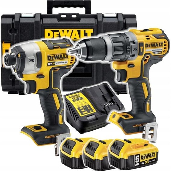 Dewalt 18V Combo Set (Dcd796+Dcf887) 3X5.0Ah Tough System Dck266P3