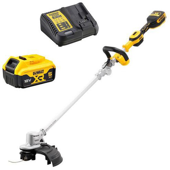Coupe bordure repliable xr 18V Brushless Dewalt avec 1 batterie 18v 5.0Ah - chargeur - DCMST561P1-QW