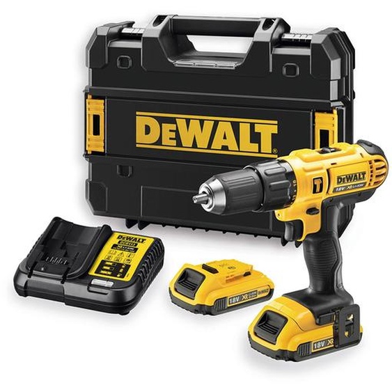 Dewalt DCD776D2T-QW - Perceuse à percussion XR 18V avec 2 batteries Li-Ion 2Ah et mallette TSTAK