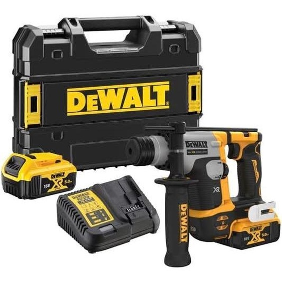 Perforateur SDS-Plus XR Brushless 1.4J - DEWALT - avec 2 batteries 18V 5Ah - chargeur - TSTAK - DCH172P2-QW