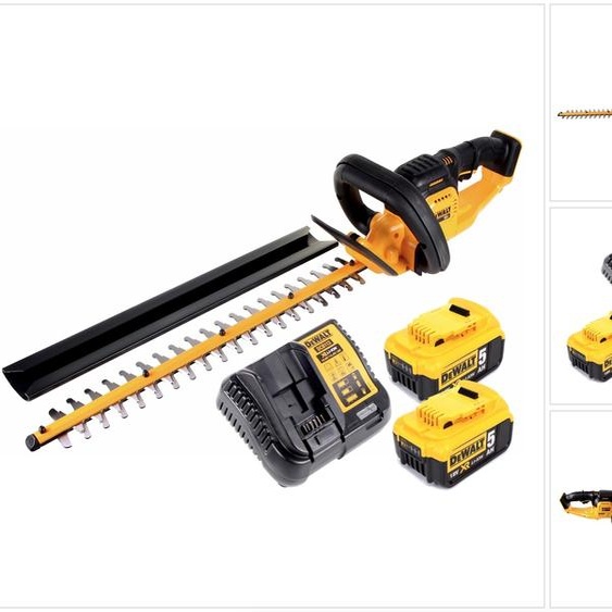 DeWalt DCM 563 P2 Taille-haies sans fil 18V 55,8cm + 2x 5,0Ah batterie + chargeur