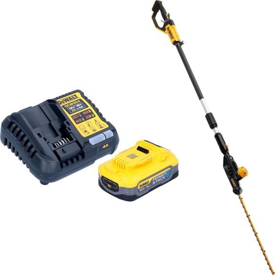 DeWalt DCMPH 566 H1 Taille-haies sans fil 18 V 55 cm + 1x batterie Powerstack 5,0 Ah + chargeur