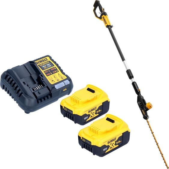 DeWalt DCMPH 566 P2 Taille-haies sans fil 18 V 55 cm + 2x batterie 5,0 Ah + chargeur