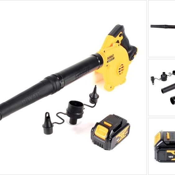 DeWalt DCV 100 N 18 V Souffleur / Souffleuse à feuilles + 1 x DCB 182 Batterie 4,0 Ah - sans Coffret, sans Chargeur