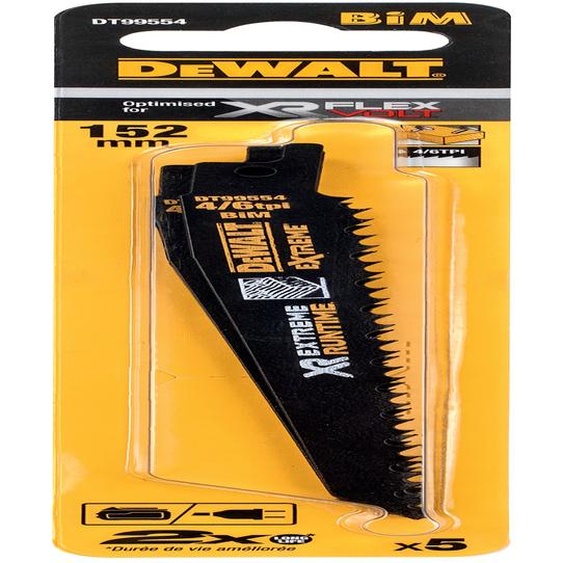 DEWALT Flexvolt Saebelsaegeblatt BIM Multi 152mm 5Stk