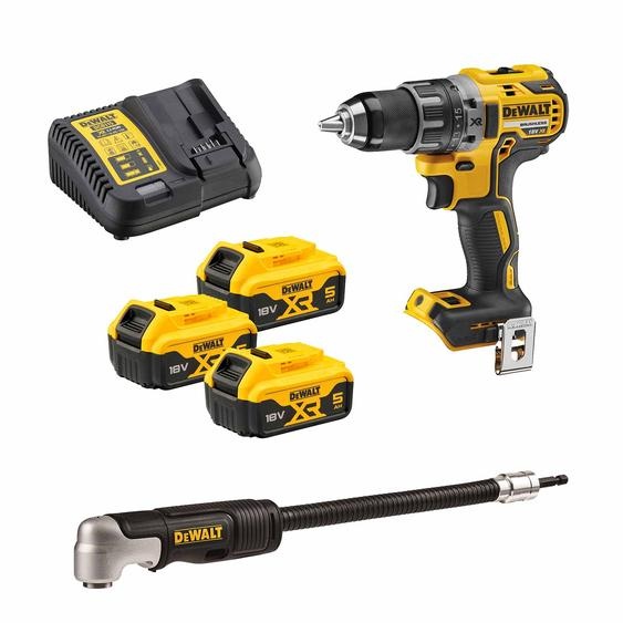DeWALT Kit de perceuses-visseuses sans fil DCD791P3A-QW, Kit de perceuses-visseuses sans fil y compris batteries et accessoires - 18V 5 Ah