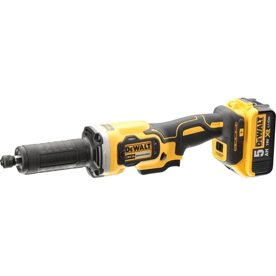 DeWalt Meuleuse droite sans fil DCG426P2-QW 18 volts sans balais - kit comprenant un chargeur rapide système, 2x 5 Ah Li-Ion batteries, T STAK-Box II