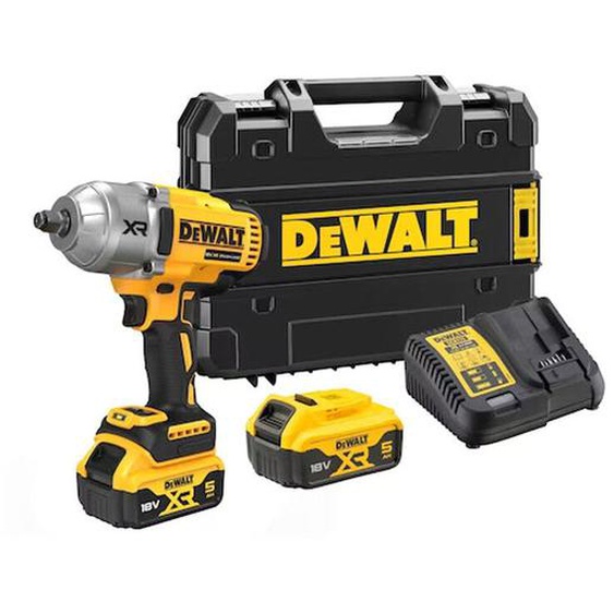 DeWALT Outillage - Clé à chocs AKU 18V, 2x batterie 5,0 Ah XR, chargeur DCF900P2T