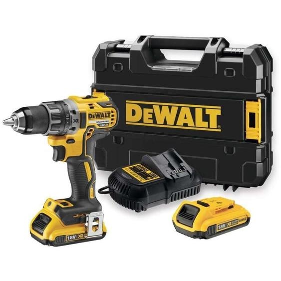 DeWALT Outillage - Perceuse-visseuse compacte XR 18V, 2 batteries 2Ah DCD791D2