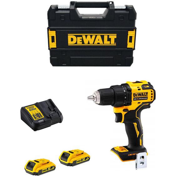 Dewalt - Perceuse Visseuse 18V + 2 batteries Li-Ion 2Ah + chargeur + coffret Tstak - DCD708D2T