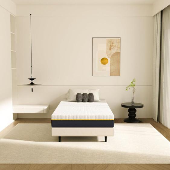 Dewinner - Matelas à mémoire de forme 90 x 190 cm Haut 17cm, éponge en fibre de charbon de bambou, 7 zones différenciées Orthopédique, Anatomique,