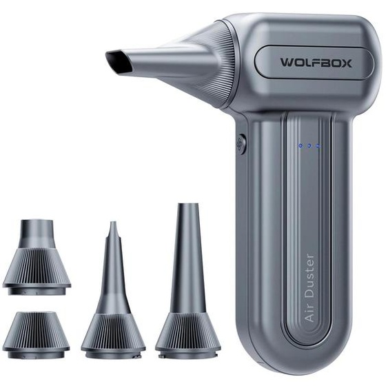 DF60 - Souffleur dair / Air Duster - Sans fil - 110 000 tr/min - 3 vitesses - Portable - Batterie incluse - Pour la voiture, la maison et lextérieur - Noir