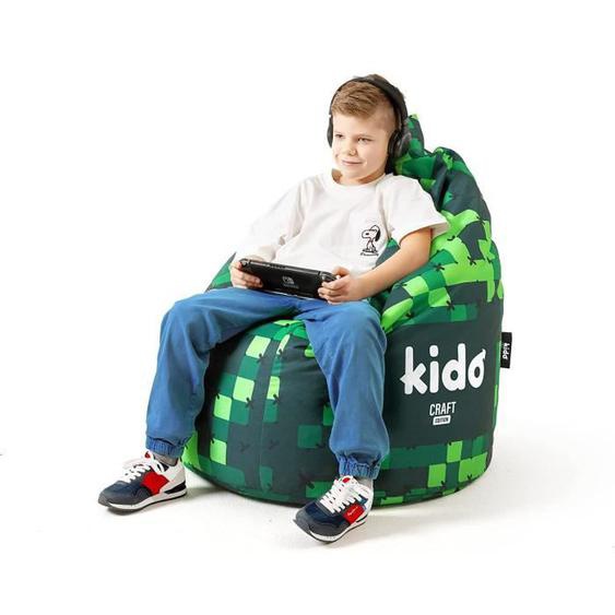 Diablo Pouf Poire Beanbag pour Enfants Pouf avec Remplissage Fauteuil de Jeu avec des Perles Polyester 110 x 80 x 80 cm (Craft)