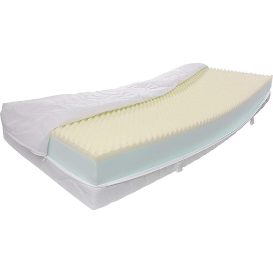 Dibapur® VISCO Life XXL : Matelas en mousse à mémoire de forme orthopédique (140x200 cm) avec un noyau denviron 23,5 cm de hauteur et un tissu de couverture double cousu, denviron 24,5/25 cm dépaisseur (densité élevée)