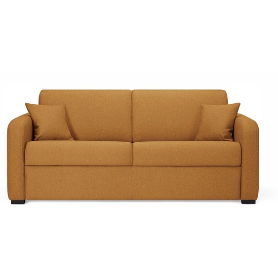 DIJON - Canapé convertible 3 places - Tissu tissé, Moutarde