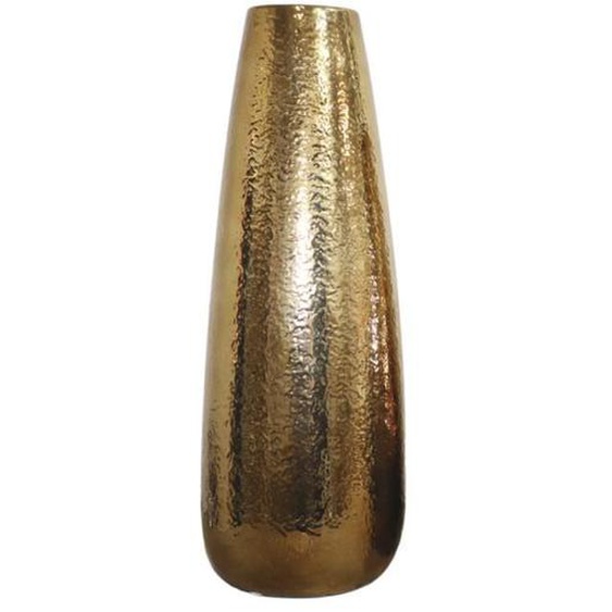 Objet décoratif - CHEMIN DE CAMPAGNE - Vase Martelé - Céramique - Or - Dimensions 16.5x16.5x45cm