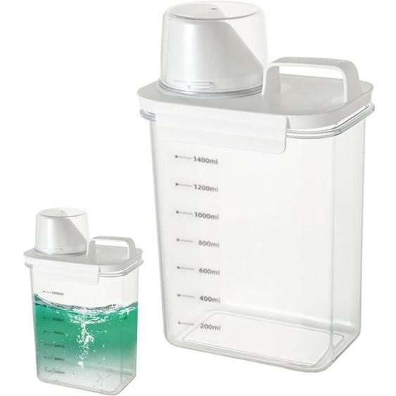 Dispensateur de Poudre à Lavage, Distributeur de détergent à lessive 1800 ML Dispensateur de Poudre à Lavage étanche