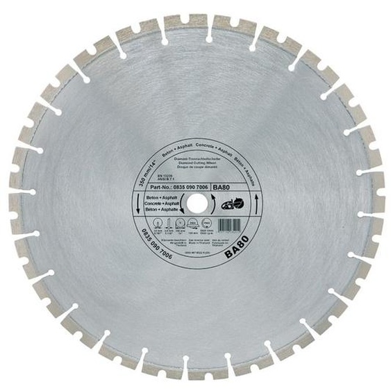 Disque à découper diamant D-BA80 350mm / 14 pour béton diamètre - STIHL - 0835-094-7001