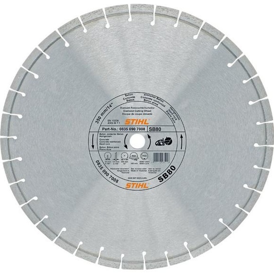 Disque à découper diamant pour pierre et béton diamètre 400 mm/16 SB80 - STIHL - 0835-096-7006