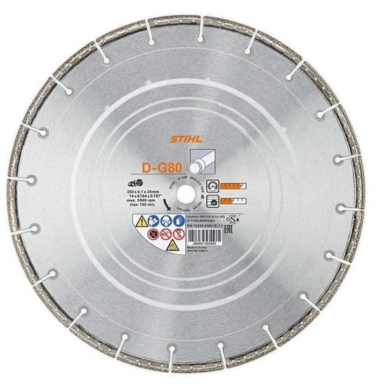 Disque à découper diamant universel 350 mm/14 DG80 - STIHL - 0835-070-7000