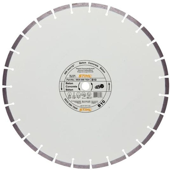 Disque à découper diamanté B10 pour béton 400x3,2mm - STIHL - 0835-090-7053