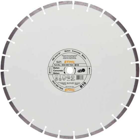 Disque à découper diamanté B10 pour béton 400x3,2mm - STIHL - 0835-090-7053
