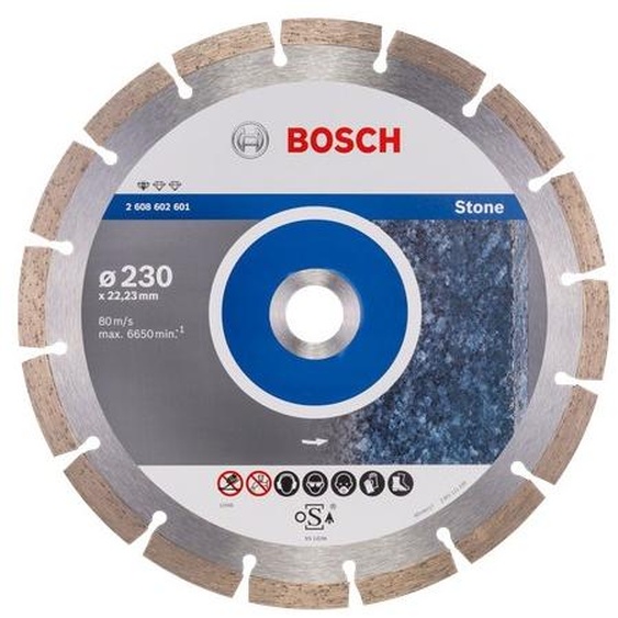 Disque à tronçonner diamanté 230x22,23x10mm - BOSCH - 2608602601