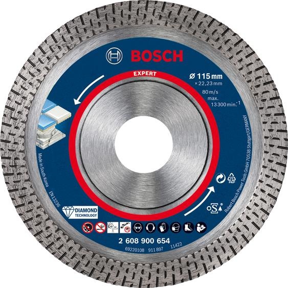 Disque à tronçonner diamanté Expert HardCeramic 85x22,23x1,6x7mm - BOSCH - 2608900656