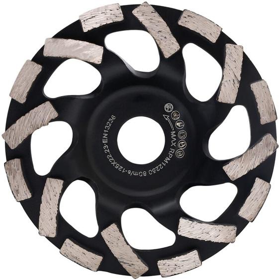 Disque Diamant Abrasif 125mm de Meulage pour le Béton Meule Abrasive pour Poncer Béton, Pierre, Granit
