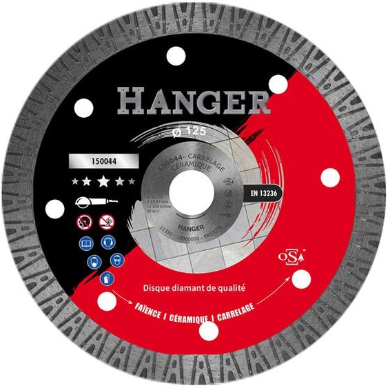 Disque Diamant pour carrelage et céramique 125mm - HANGER - AFDB-C35-125