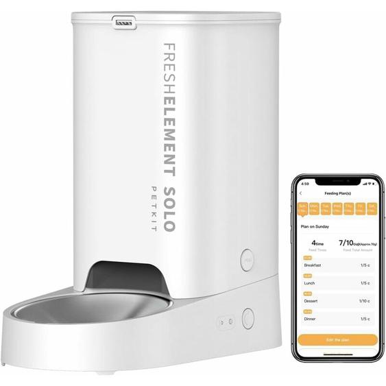 Petkit - Distributeur Automatique pour Chats et Chiens,2.4G WiFi 3L Mangeoire Automatique, Connecté App,avec Bol en Acier Inoxydable,Jusquà 10 Repas