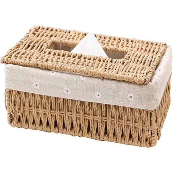 Distributeur de mouchoirs de style nordique, boîte à mouchoirs en bambou tissé à la main, boîte à mouchoirs pour maison, hôtel,